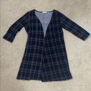 Notations Blue and Black Patterned Cardigan